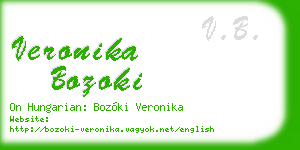 veronika bozoki business card